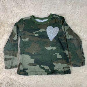Crewcuts Girls Camo Long Sleeve T w/ Glitter 🖤 3T